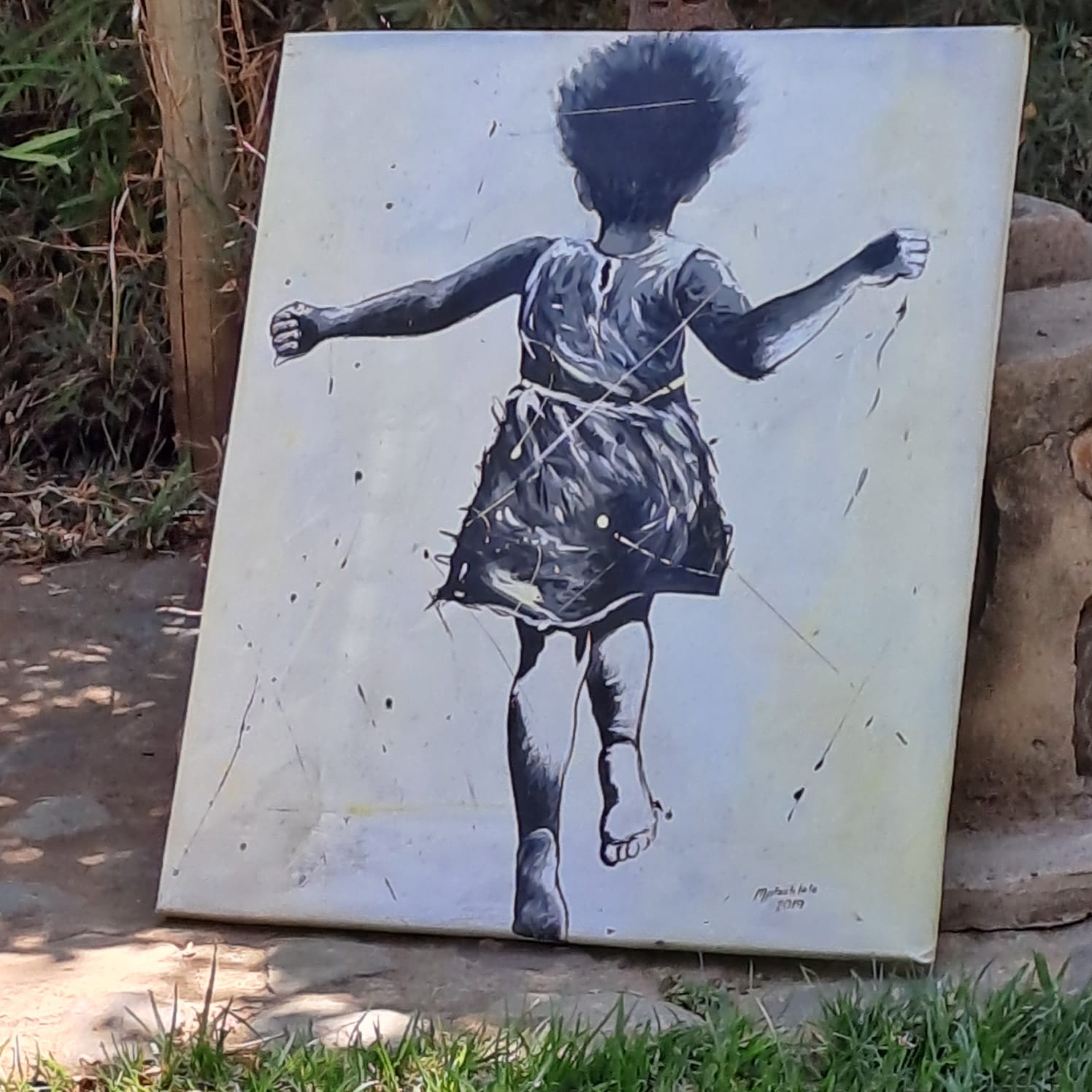 Little girl running 